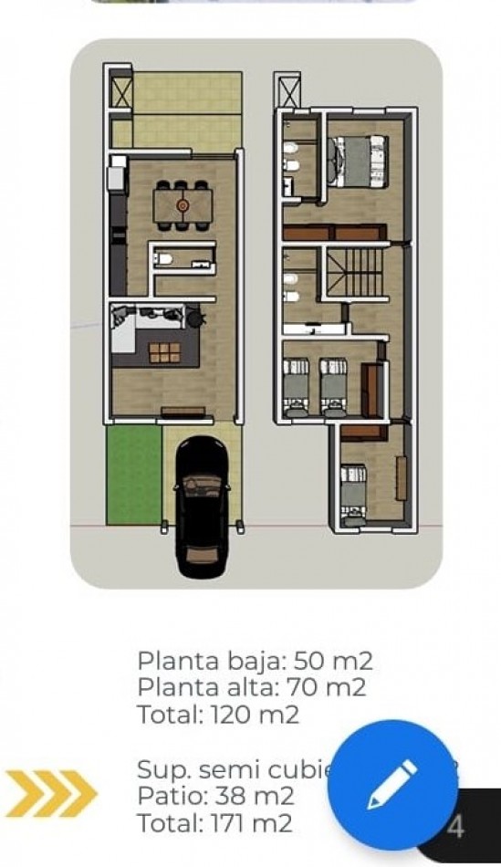 DUPLEX 2 DORM. EN HOUSING ZONA NORTE