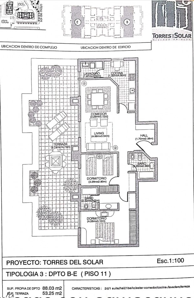 TORRES DEL SOLAR DEPTO 2 DORM C/COCH Y TERRAZA 