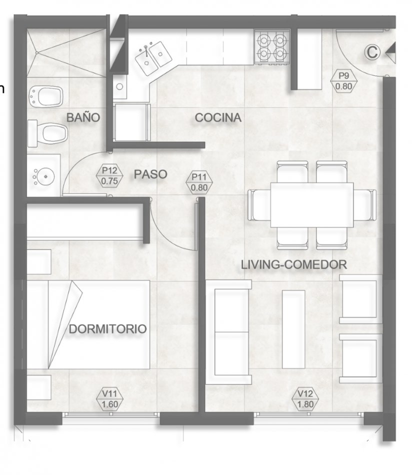 INVERSION EN POZO DEPTO 1 DORM ZONA CENTRICA | FINANCIACION ENTREGA Y CTAS FIJAS
