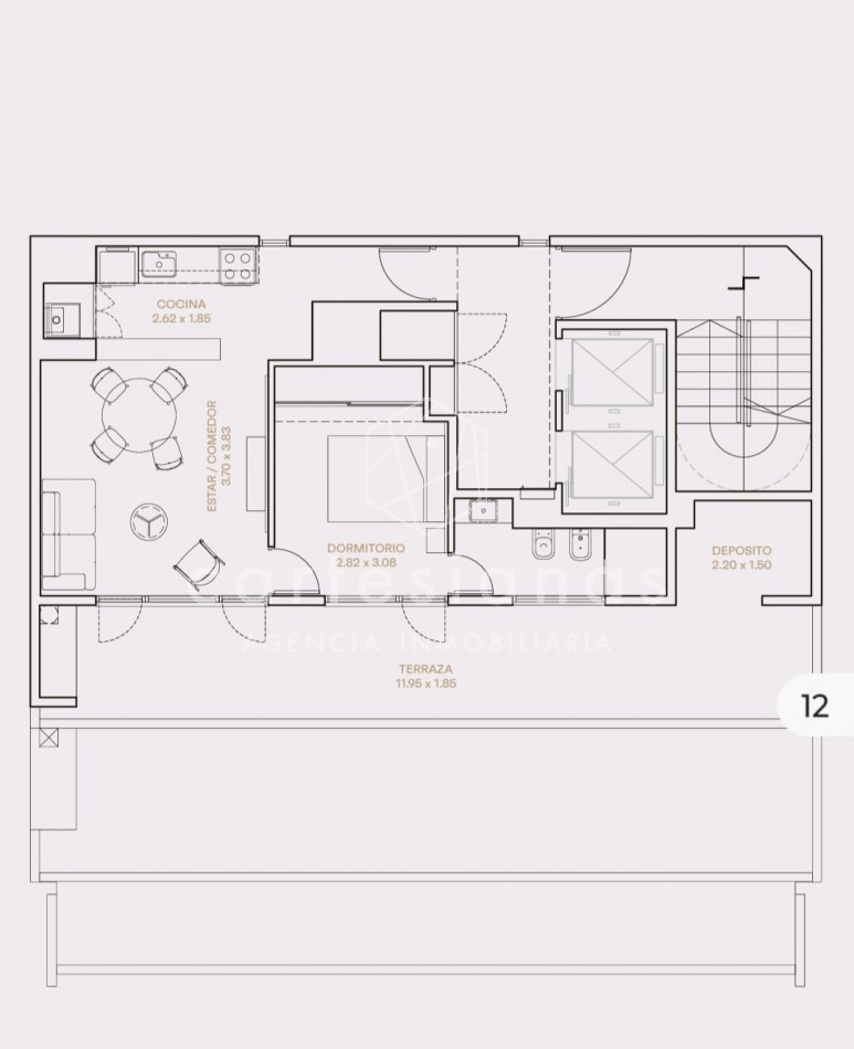 NUEVA CORDOBA DEPTO 1 DORM C/BALCON TERRAZA + LAVADERO