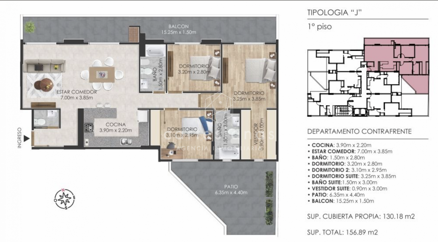 NUEVA CORDOBA | DEPTO 3 DORM + AMENITIES 
