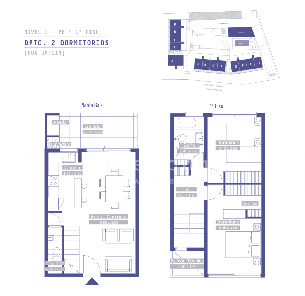 TORRENTES DEPTO DUPLEX 2 DORM C/CH MANANTIALES