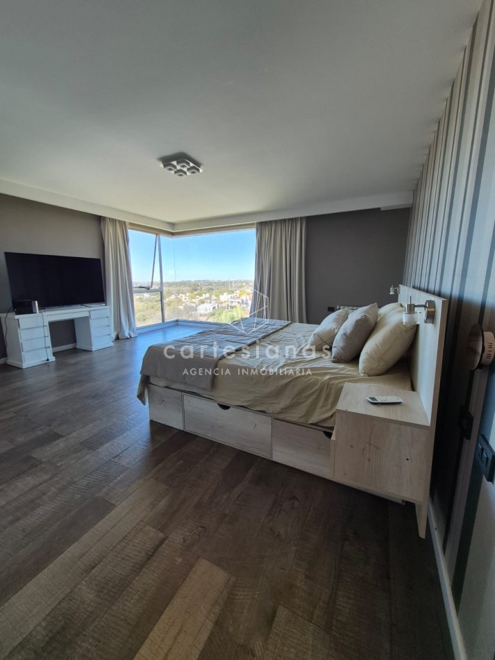 CINCO LOMAS. ALQUILER AMOBLADO ANUAL. CASA DE 3 DORM/ESCRIT/GYM/PILETA