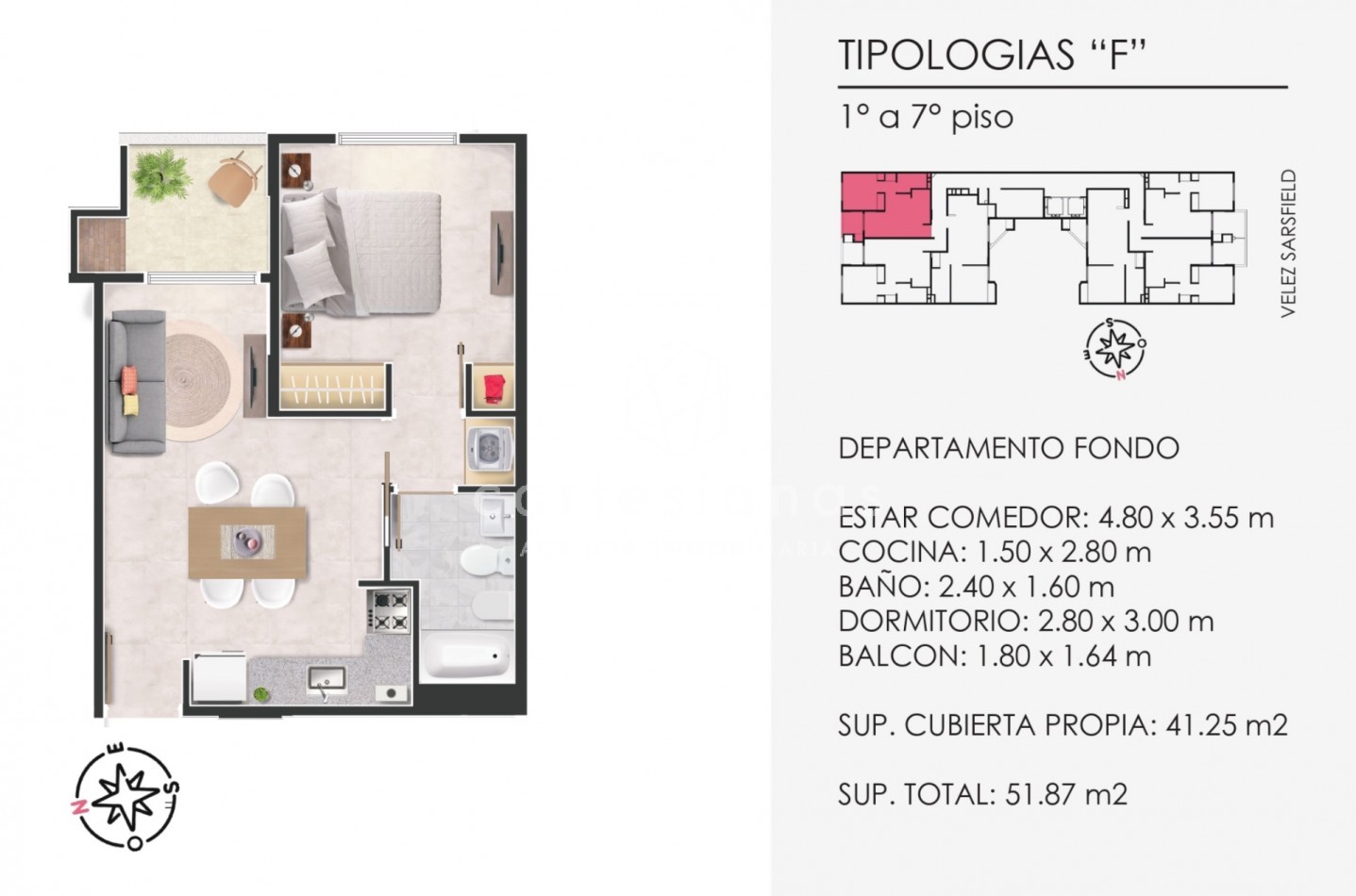 DEPTO 1 DORM + AMENITIES SOBRE AV. VELEZ SARSFIELD A MTRS DE PATIO OLMOS | NUEVA CORDOBA 