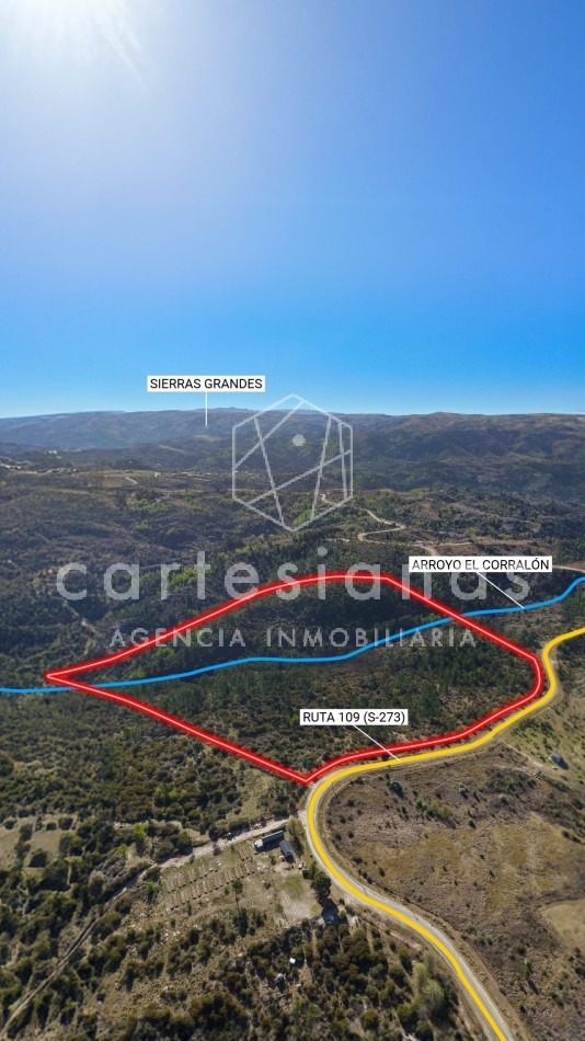 INCREIBLE FRACCION DE 22,5 HECTAREAS A 5 MINUTOS DE LA CUMBRECITA - VILLA BERNA.